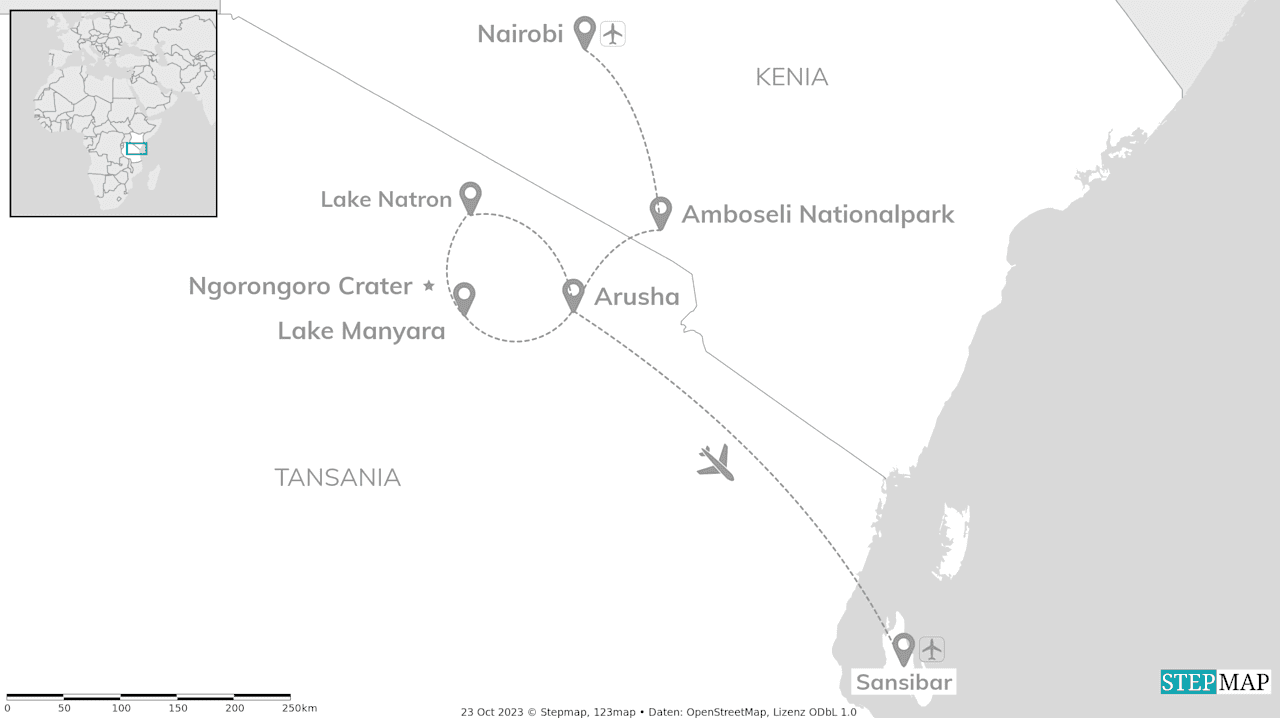 Kenia & Tansania: Wildlife Glamping trifft Inselparadies