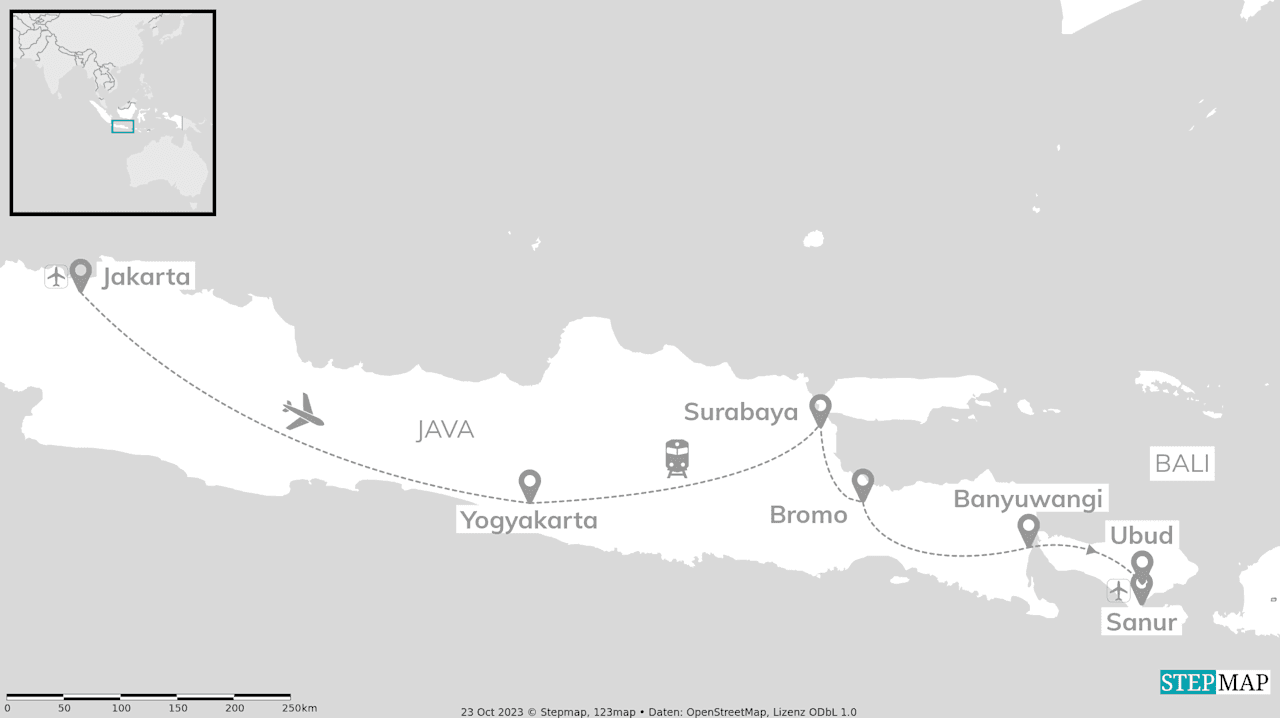 From Java to Bali: Volcano Views & Jungle Swing