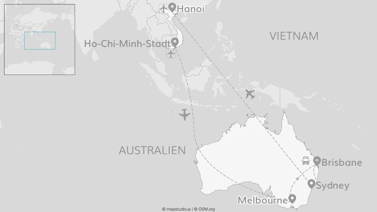 Vietnam & Australien: Fünf Städte, ein Campervan, zwei Welten