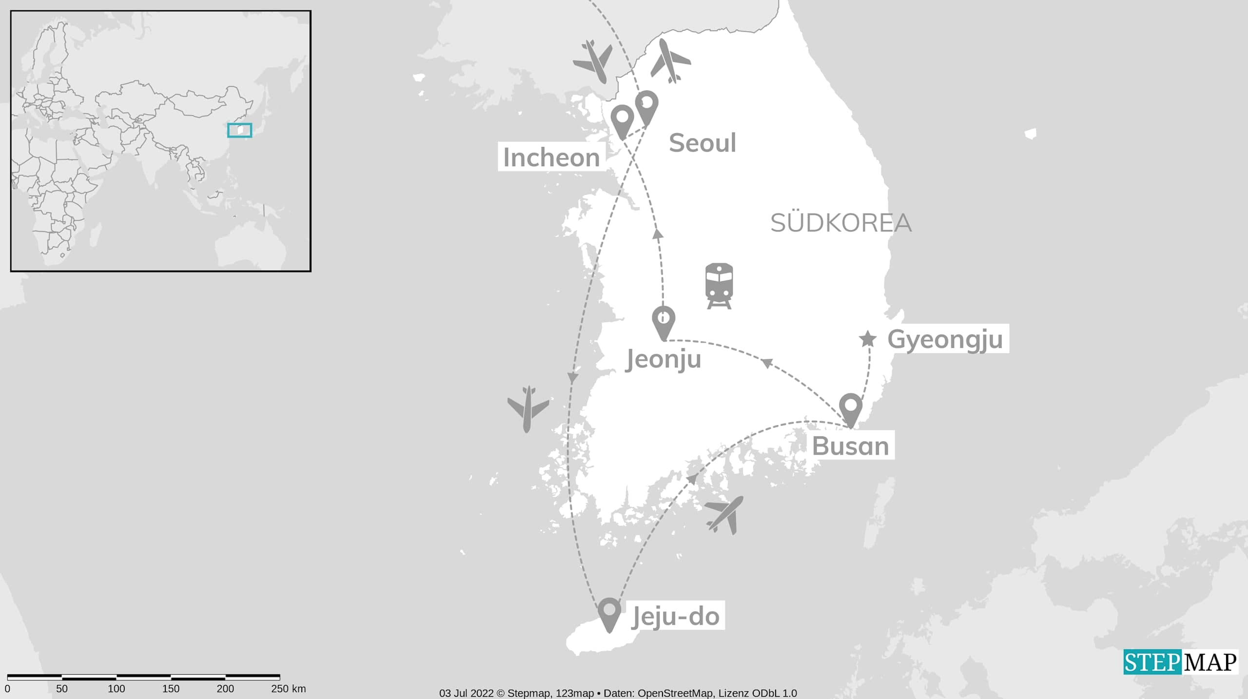 Südkorea by Train: Hanok Village, Seouls Skyline & Jeju Island